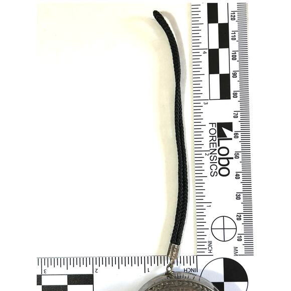 Vintage Silver Plated Powder Box With Wrist Strap - Picture 12 of 12